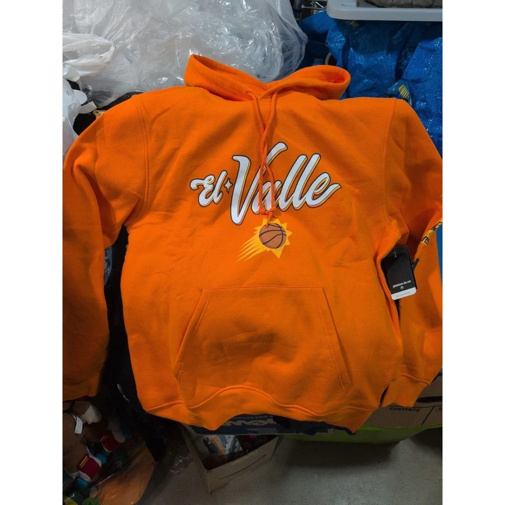 NWT Phoenix Suns El Valle New Era Pullover Hoodie Men's Large‎ Orange Logos